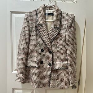Zara Blazer with Textured Wool Blend